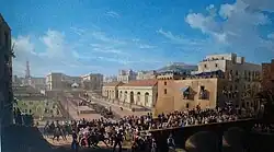 Inauguración del ferrocarril Nápoles-Caserta, de Fergola, 1845.