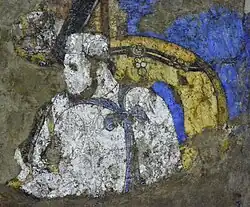 Fresco del Palacio de Afrasiab, siglo VII-VIII. Rey sogdiano de Samarcanda. Varkhuman