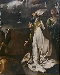 Detalle de Visión de San Basilio, de Herrera el Viejo, ca. 1638-1639.
