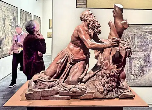 San Jerónimo penitente (Museo de Navarra). Talla del último tercio del siglo XVI procedente de la Capilla Barbazana (Catedral de Pamplona)[19]​