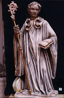 San Lesmes en la capilla del Santísimo Cristo de Burgos de la iglesia de San Nicolás de Bari (Murcia).