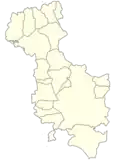 Mapa de San Miguel y su división administrativa.