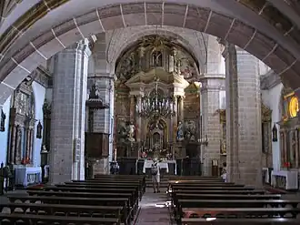 Interior de la iglesia.