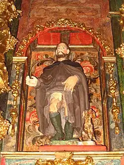 San Roque, retablo del Rosario tras la restauración