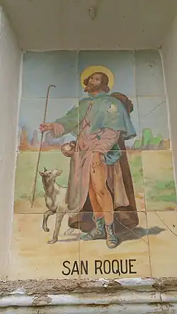 San Roque. Panel cerámico. Ademuz.