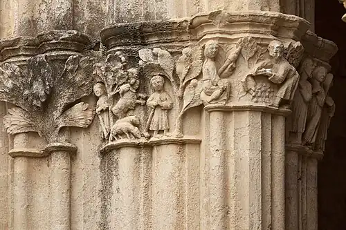 Adán, Eva con sus hijos Caín y Abel después de la expulsión del Paraíso