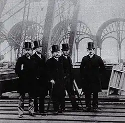 Eiffel, Sauvestre y otros miembros del equipo responsable de la construcción de la Torre Eiffel.