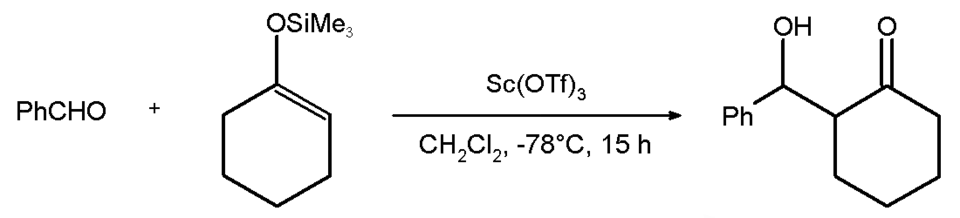 Condensación aldólica mediada por el triflato de escandio