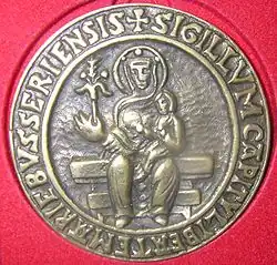 Sello abacial, del abad de Bouxieres-aux-Dames.