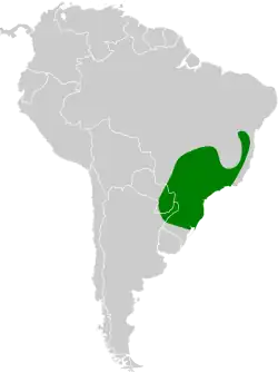 Distribución geográfica del llorón verdoso.