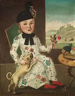 Niño alemán de tres años, 1769.
