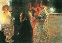Schubert am Klavier (Schubert al piano) 1899, Destroyed 1945