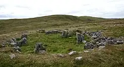 Una de las viviendas circulares encontradas en Scord de Brouster.