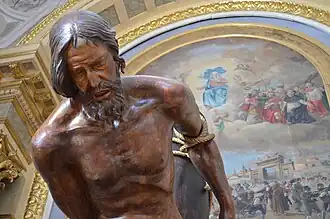 Escultura de Cristo atado a la columna