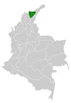 Distribución geográfica del churrín ratona.