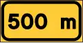 TS-800 Distancia al comienzo del peligro o prescripción
