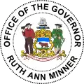 Sello de Ruth Ann Minner, Gobernadora de Delaware (2001-2009)