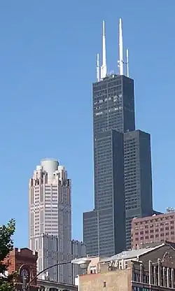 311 South Wacker Drive y la Willis Tower.