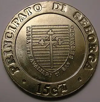 Anverso de una moneda de Luigino