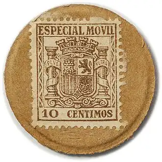 10 cts. Marrón.