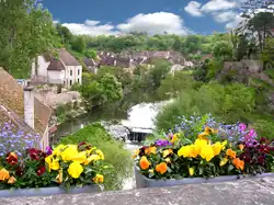 El Armançon desde el puente Joly, Semur-en-Auxois.