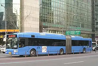 Irisbus CityClass italiano articulado 18 m en Seúl, Corea del Sur