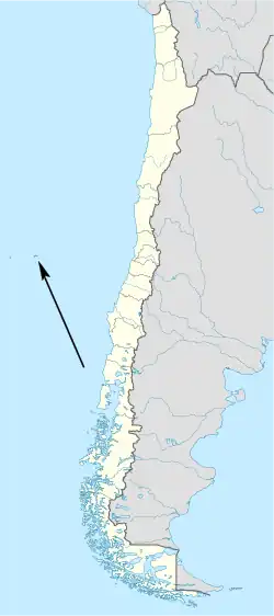 Distribución geográfica del picaflor de Juan Fernández.