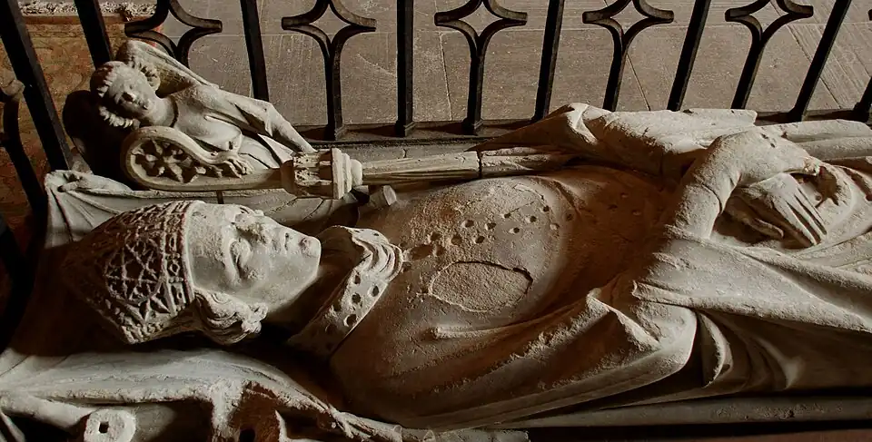 Efigie yacente de Arnaldo Barbazán, siglo XIV