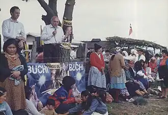 Sergio Diez en su campaña senatorial por La Araucanía Sur.