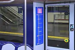 Esquema (o termómetro) en un tren serie 7000