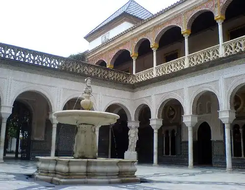 Patio principal de la Casa de Pilatos, en Sevilla.