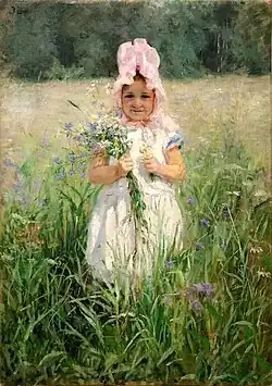 En los colores (retrato de la hija de Vasili Polénov), (entre 1890 y 1900)