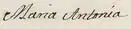 Firma de María Antonia de España