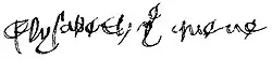 Firma de Isabel de York