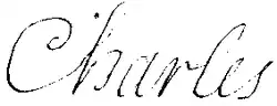 Firma de Carlos de Francia