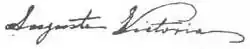 Firma de Augusta Victoria de Schleswig-Holstein-Sonderburg-Augustenburg