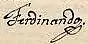 Firma de Fernando I de Parma