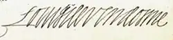 Firma de Luis II de Vendôme
