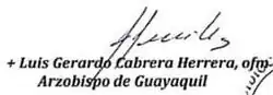 Firma de Luis Cabrera Herrera