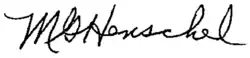 Firma de Milton George Henschel