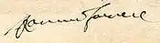 Firma de Ranuccio II Farnesio
