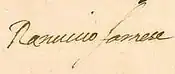 Firma de Ranuccio Farnesio