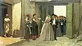 Los recién casados, de Silvestro Lega, 1869.