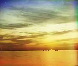 Vista del mar Negro desde Sochi.