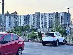 Edificios residenciales en la zona