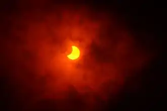 Eclipse solar del 25 de octubre de 2022 observado desde Žilina, Eslovaquia