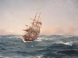 Somerscales. Recogiendo velas, detalle