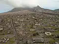 Una zona residencial después de la erupción.