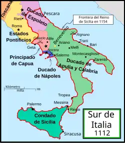 El sur de Italia en 1112.