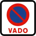 R-308e Estacionamiento prohibido en vado